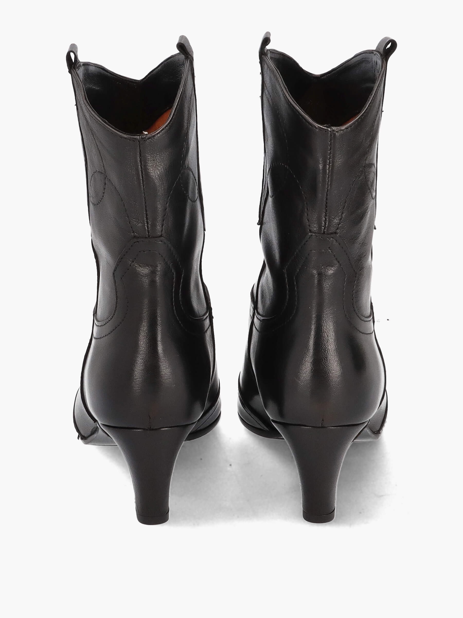 Cowboy-Boots-schwarz-50-mm-TMC452B-2-0030-0001-Thea-Mika_3_BM Cowboy Boots schwarz 50 mm, Bekleidung, Schuhwerk, Schuh, Hoher Absatz, Stiefel