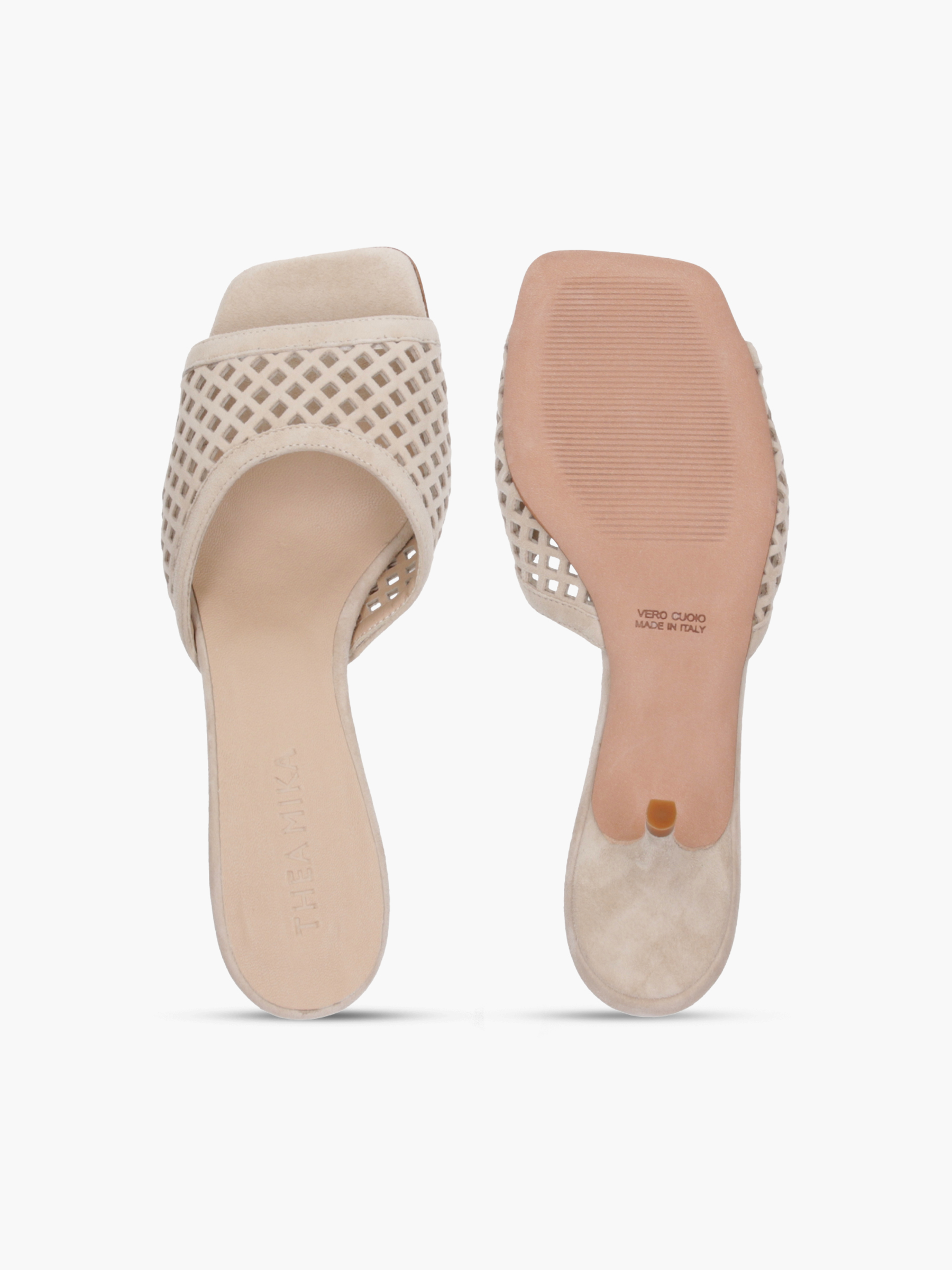 GINA-Veloursleder-Beige-TM0660M-0010-0109-Thea-Mika_6_BM GINA Veloursleder Beige, Bekleidung, Schuhwerk, Schuh, Sandale