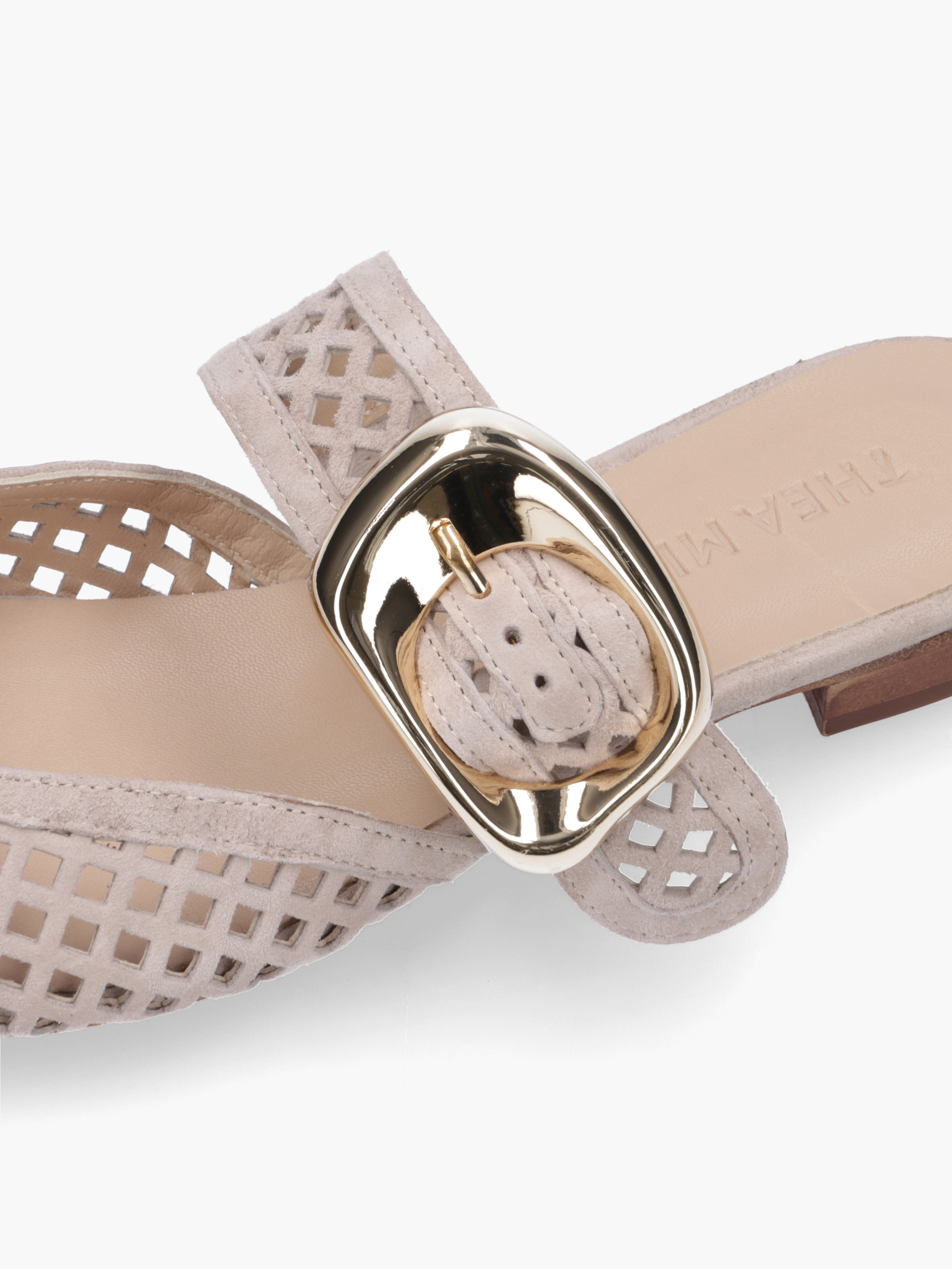 MIMI Veloursleder Beige, Zubehor, Kleidung, Schuhwerk, Sandale