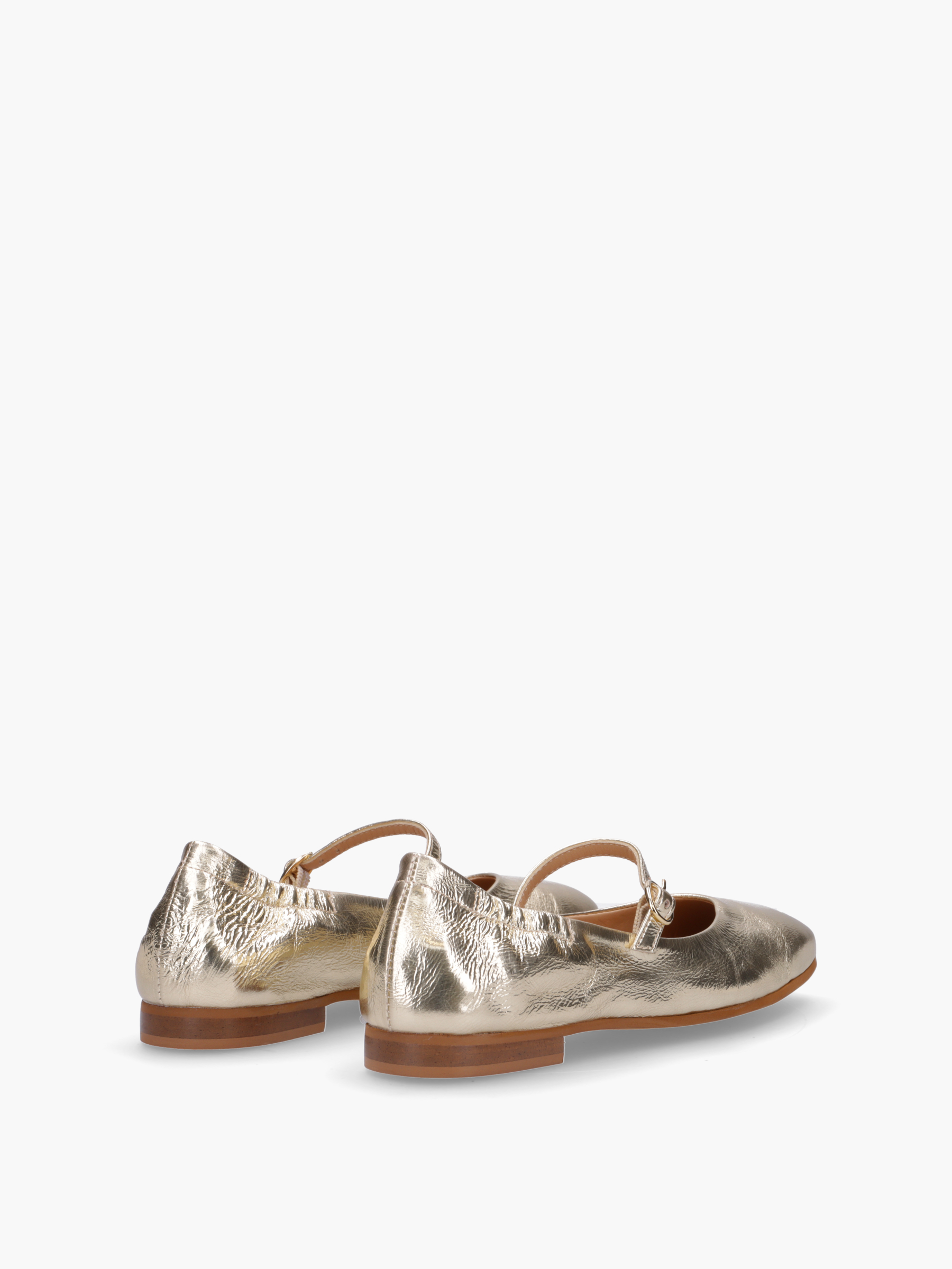BINTI Metallic-Leder Gold, Bekleidung, Schuhwerk, Sandale, Schuh