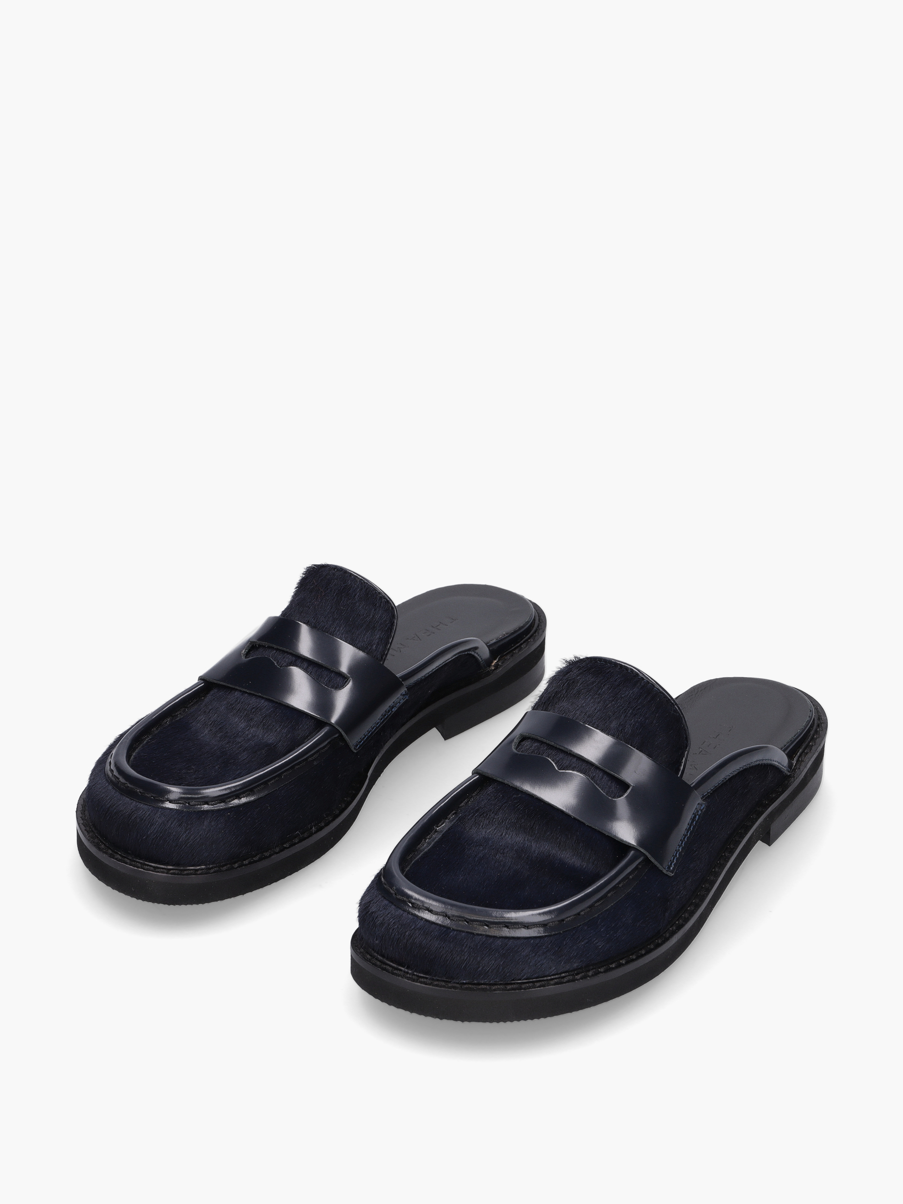 Mokassin-Mules Dunkelblau, Bekleidung, Schuhwerk, Sandale, Schuh