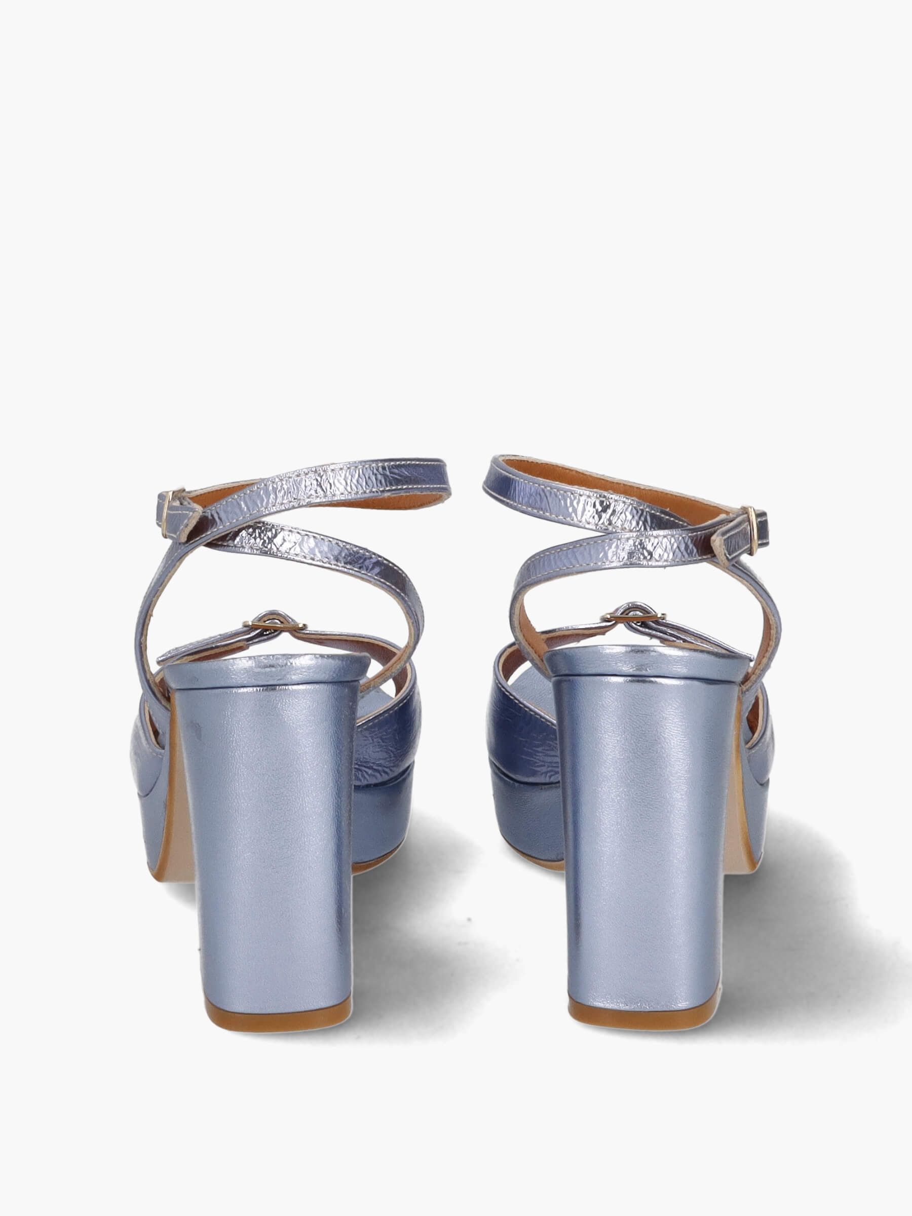 Plateau-Sandalen blau 100 mm, Bekleidung, Schuhwerk, Schuh, Hoher Absatz, Sandale