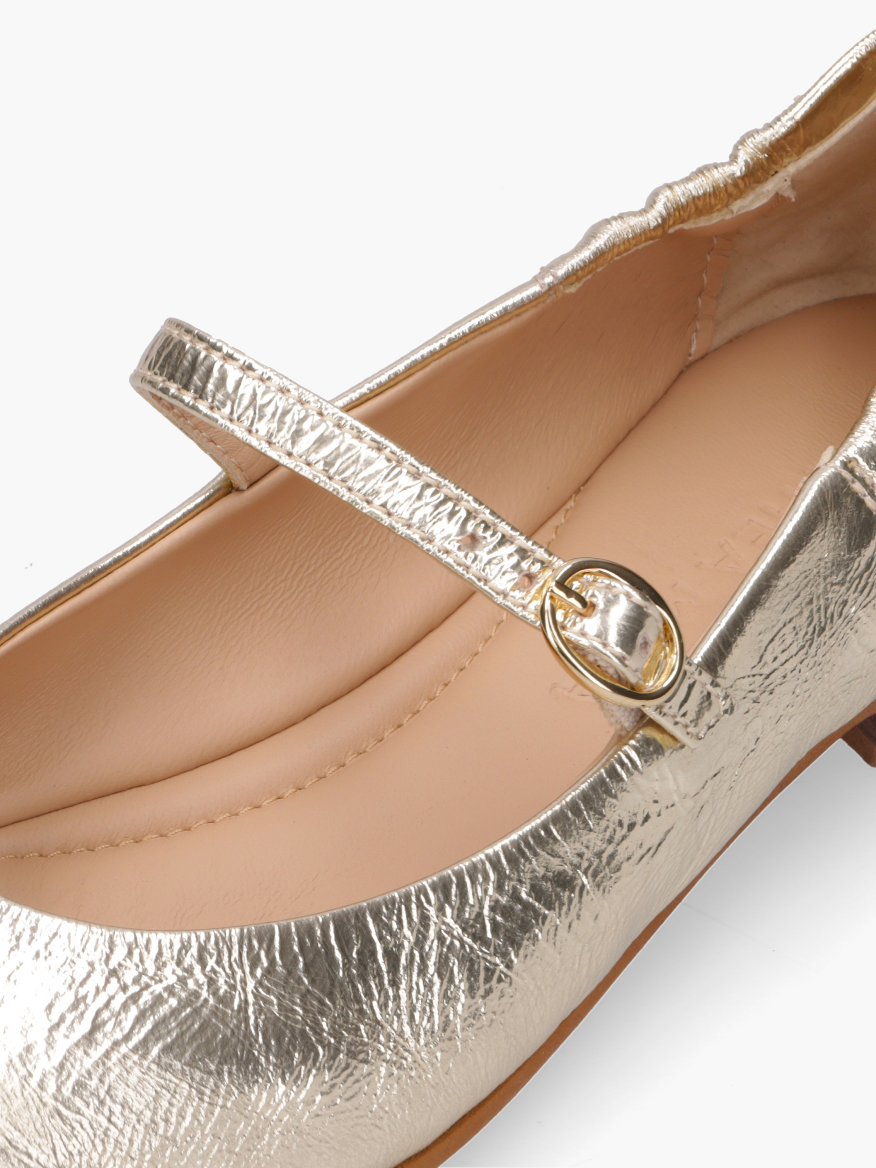 BINTI Metallic-Leder Gold, Bekleidung, Schuhwerk, Schuh, Hoher Absatz