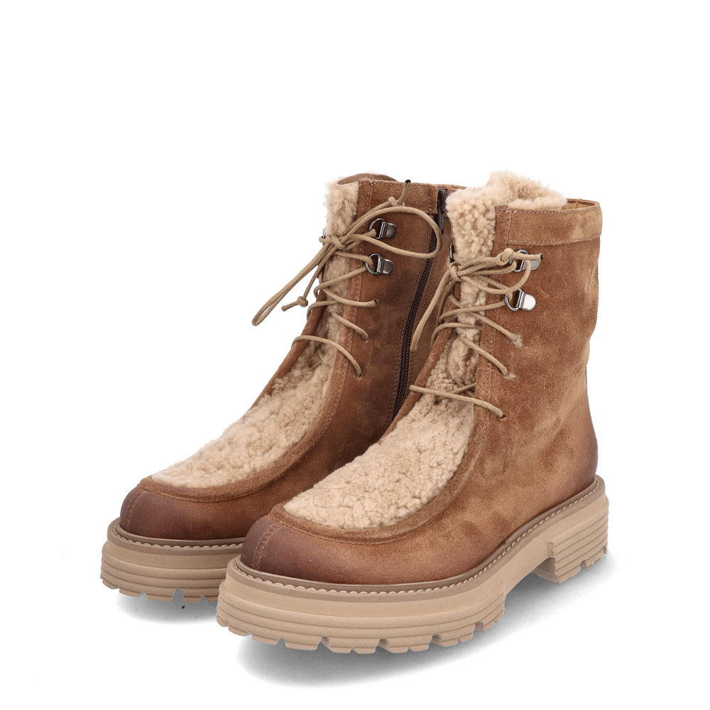 Lammfell Stiefeletten camel, Bekleidung, Schuhwerk, Schuh