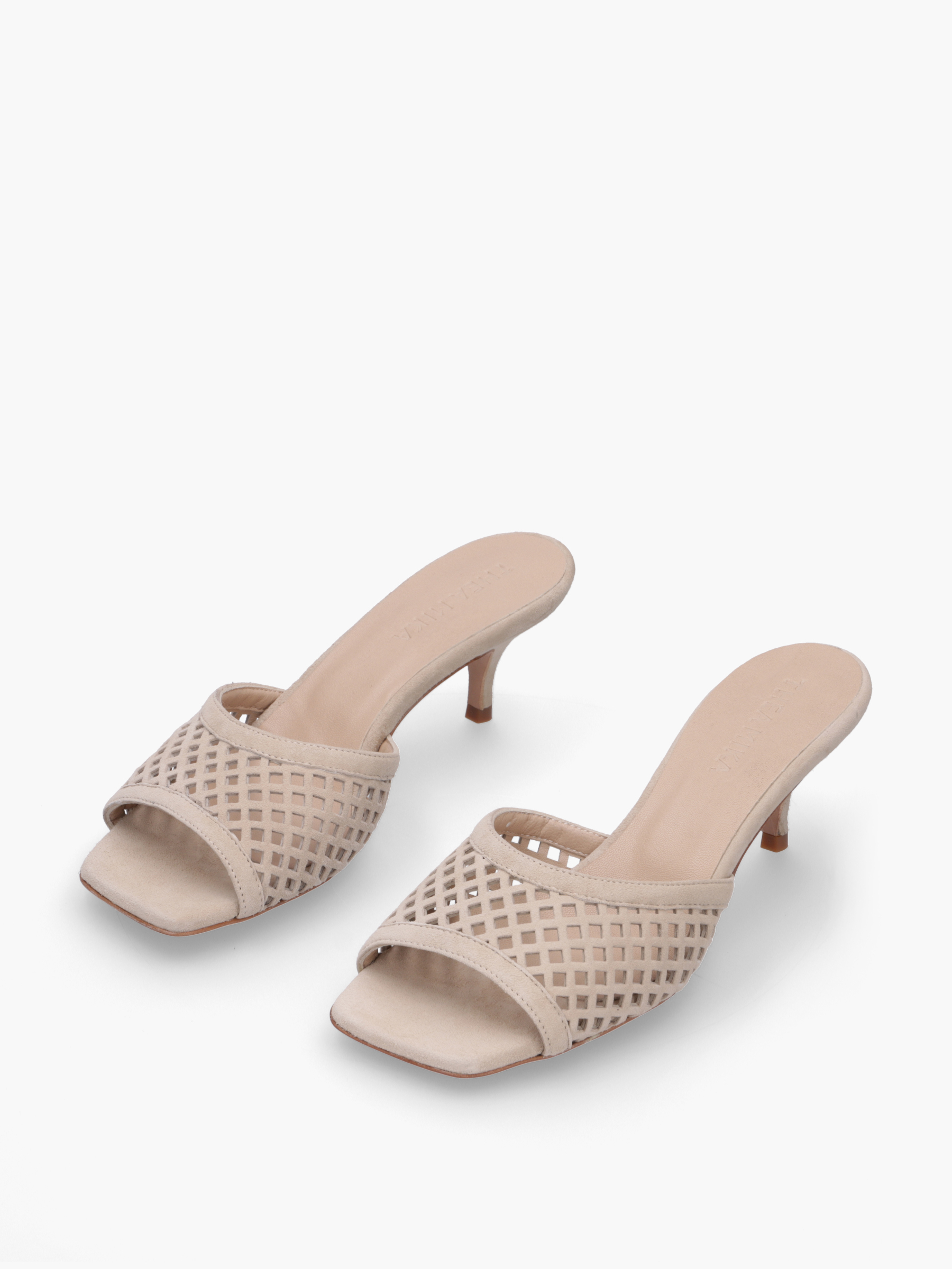 GINA-Veloursleder-Beige-TM0660M-0010-0109-Thea-Mika_8_BM GINA Veloursleder Beige, Bekleidung, Schuhwerk, Schuh, Sandale, Hoher Absatz