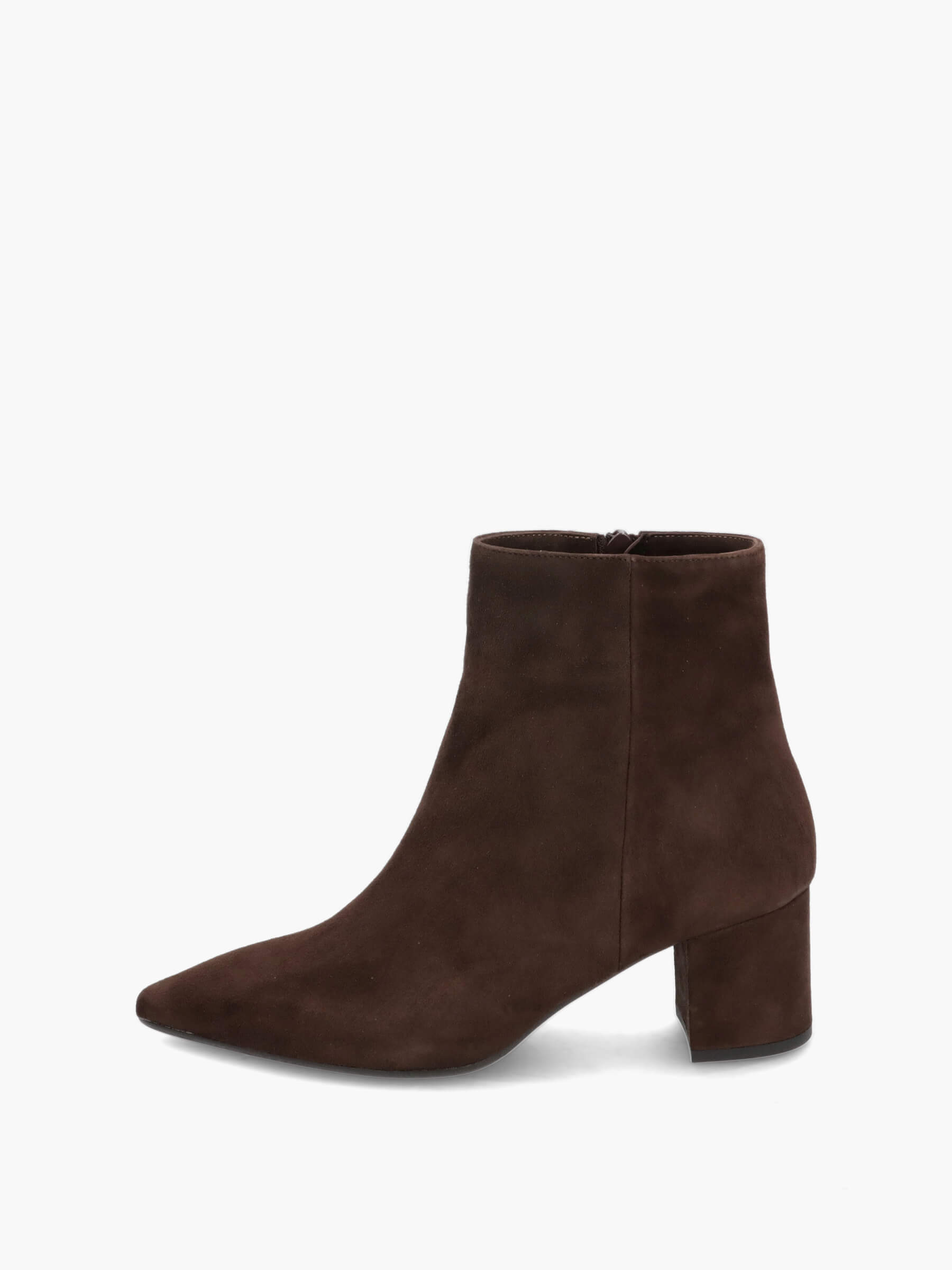 Stiefeletten dunkelbraun 50 mm, Wildleder, Kleidung, Schuhwerk, Schuh, Hoher Absatz
