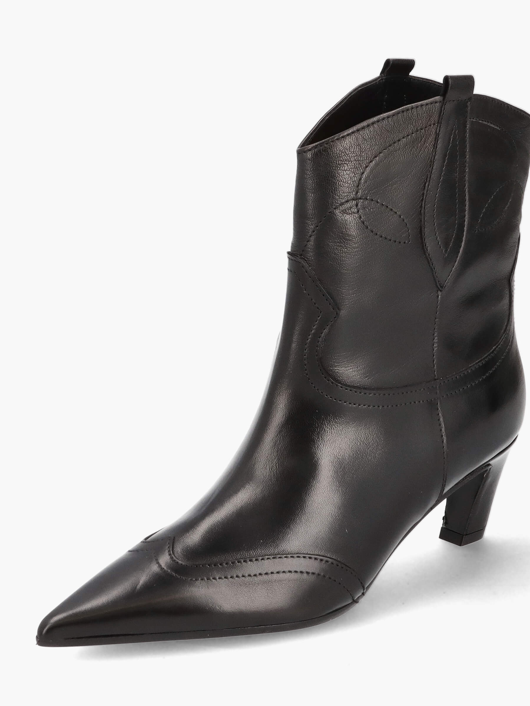 Cowboy-Boots-schwarz-50-mm-TMC452B-2-0030-0001-Thea-Mika_6_BM Cowboy Boots schwarz 50 mm, Bekleidung, Schuhwerk, Schuh, Hoher Absatz, Stiefel