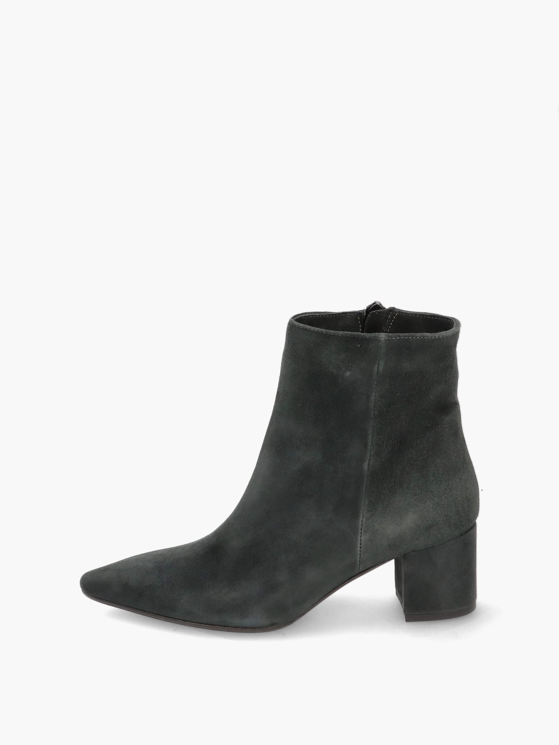 Stiefeletten dunkelgrau 50 mm, Bekleidung, Schuhwerk, Schuh, Wildleder, Hoher Absatz