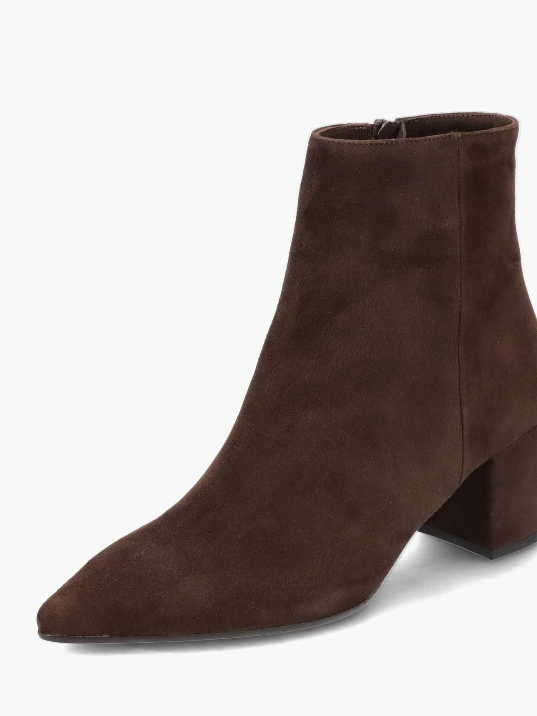 Stiefeletten dunkelbraun 50 mm, Bekleidung, Schuhwerk, Schuh, Wildleder, Hoher Absatz