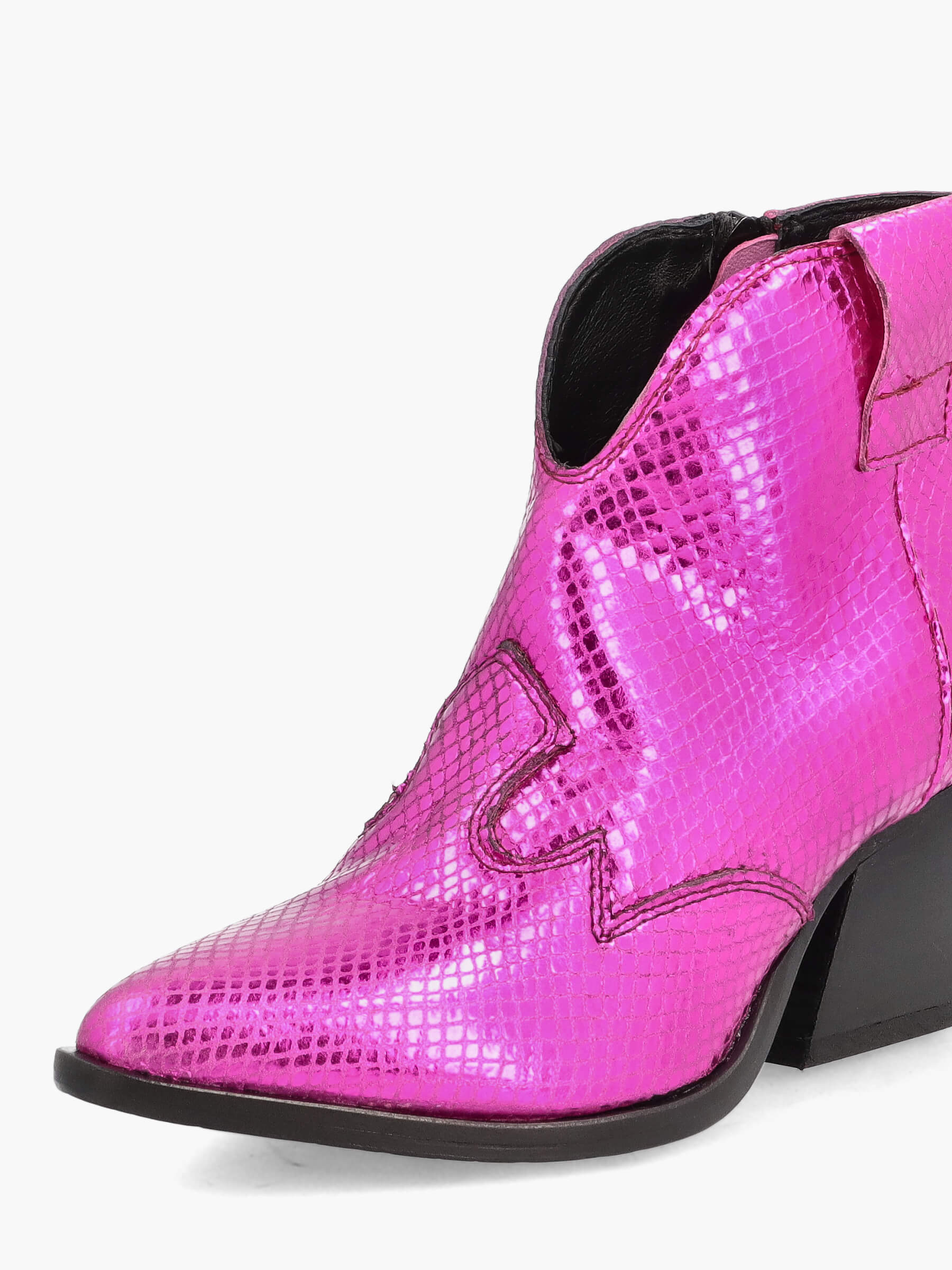 Western Booties Fuxia Shiny