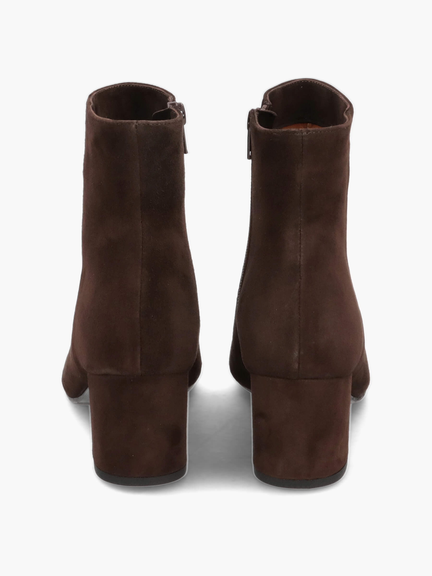 Stiefeletten dunkelbraun 50 mm, Bekleidung, Schuhwerk, Schuh, Wildleder, Hoher Absatz