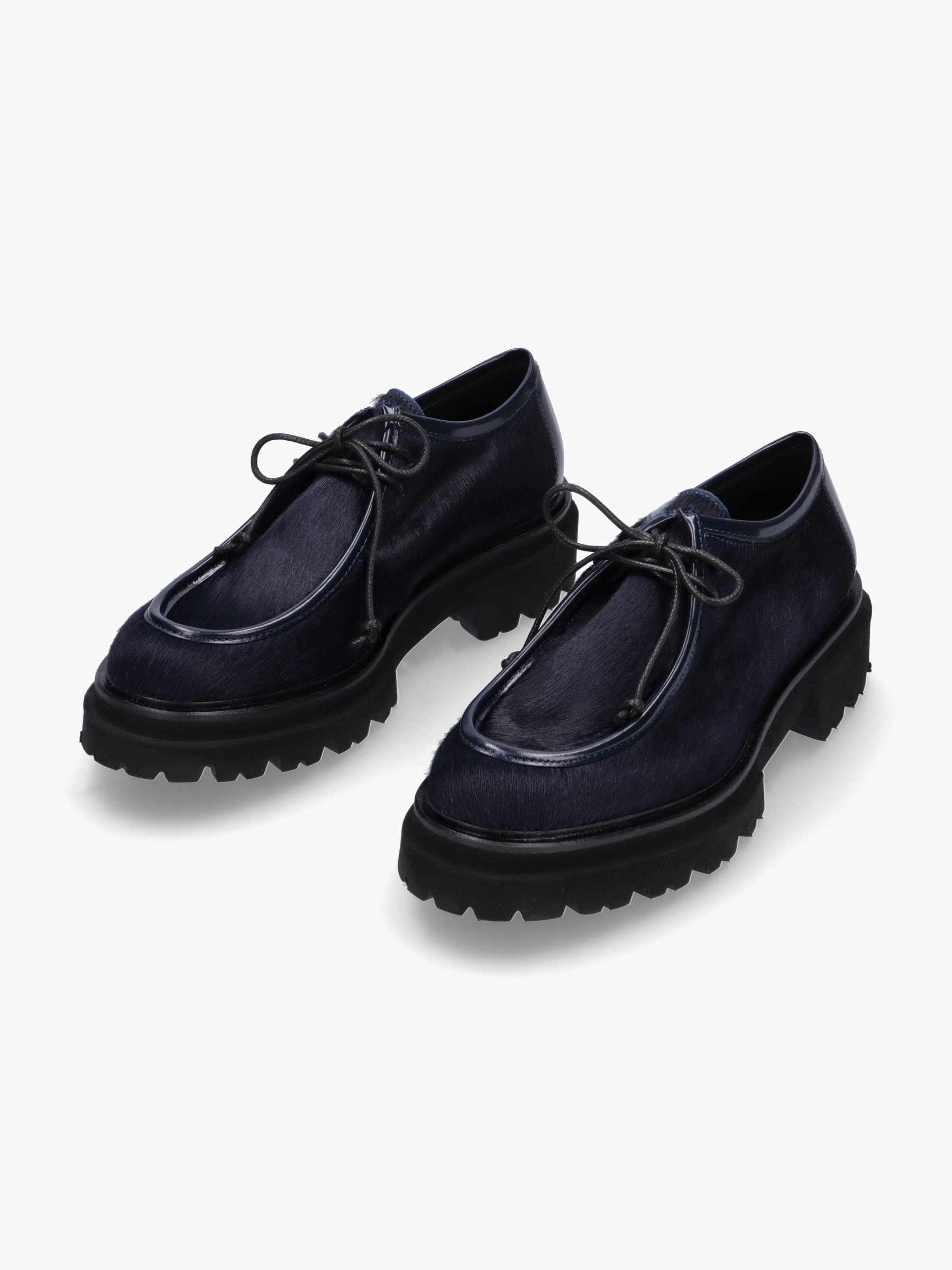 CHIEKO Kuhfell Dunkelblau, Bekleidung, Schuhwerk, Schuh, Sneaker, Wildleder