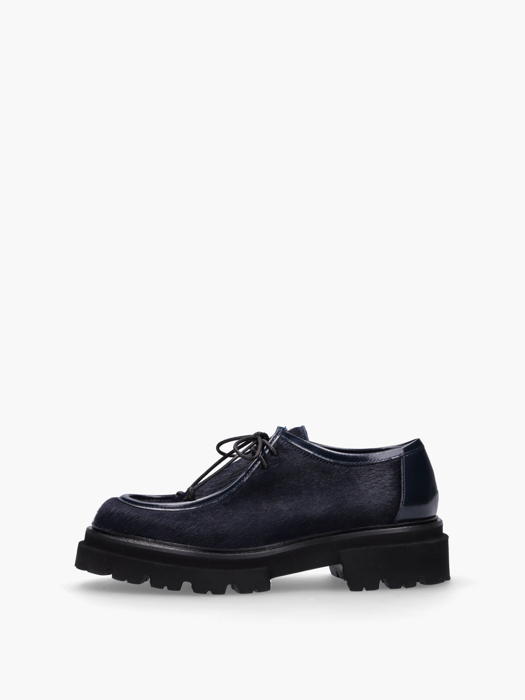CHIEKO Kuhfell Dunkelblau, Bekleidung, Schuhwerk, Schuh, Sneaker, Wildleder