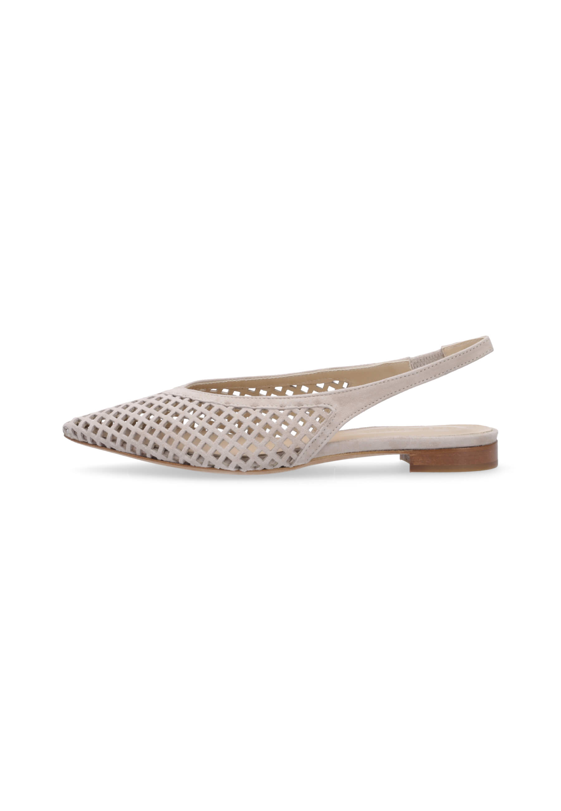 MARGO Veloursleder Beige, Schuh, Sandale, Besteck, Hoher Absatz, Löffel