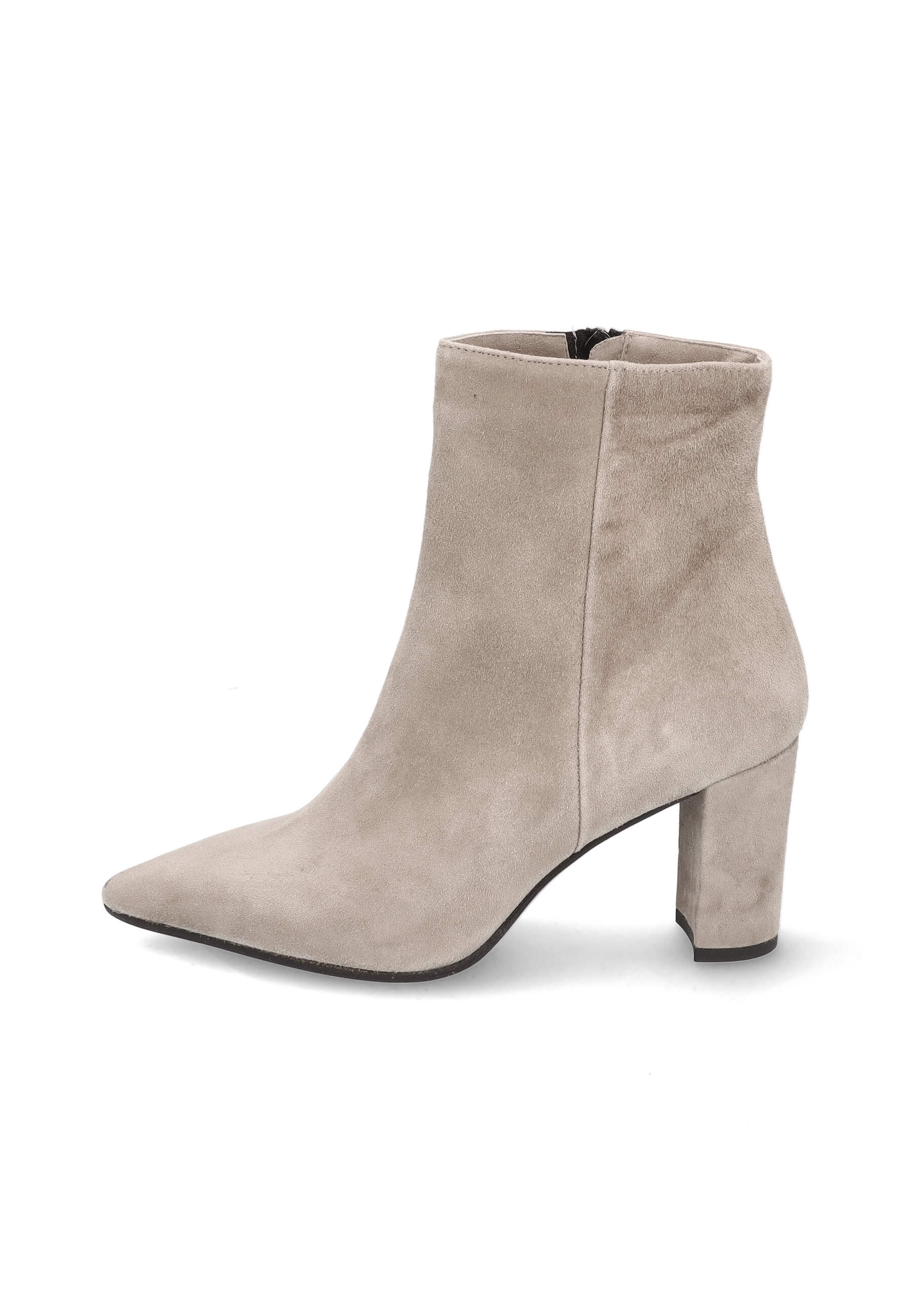 Stiefeletten hellgrau 70 mm, Bekleidung, Schuhwerk, Schuh, Hoher Absatz, Wildleder