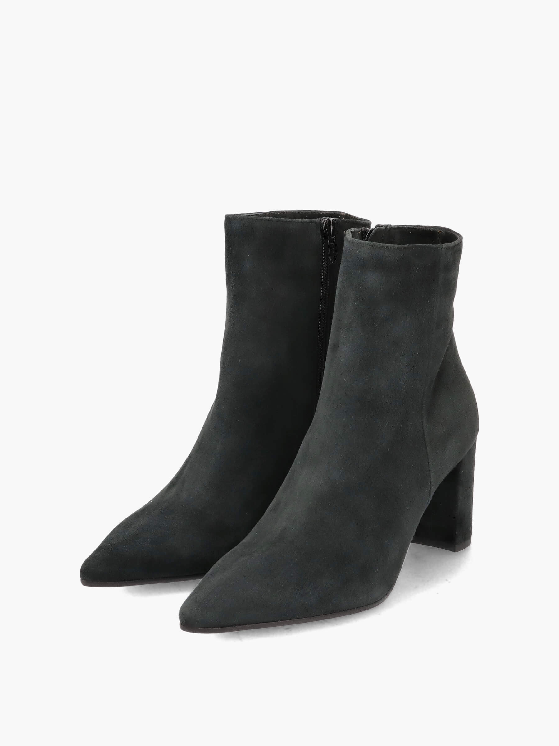 Stiefeletten dunkelgrau 70 mm, Bekleidung, Schuhwerk, Schuh, Hoher Absatz, Wildleder