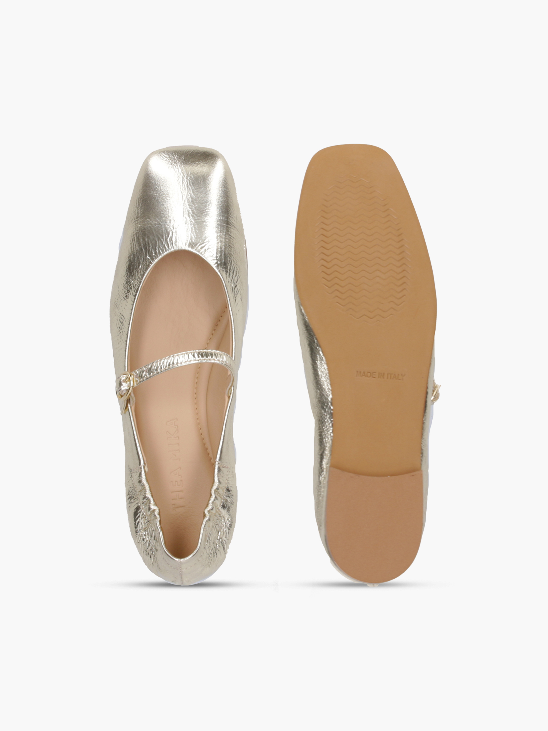 BINTI Metallic-Leder Gold, Bekleidung, Schuhwerk, Schuh, Sandale, Hoher Absatz